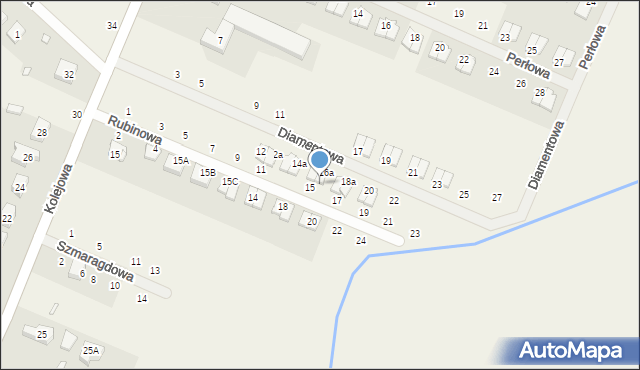 Rokietnica, Rubinowa, 15a, mapa Rokietnica