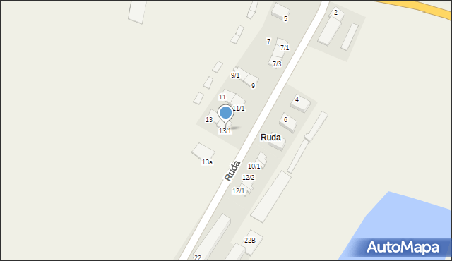 Ruda, Ruda, 13/1, mapa Ruda