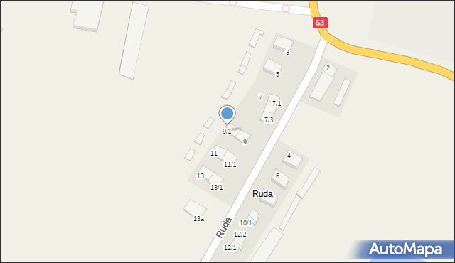 Ruda, Ruda, 9/1, mapa Ruda