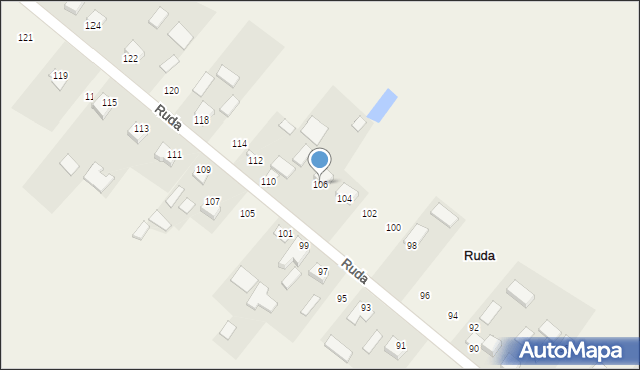 Ruda, Ruda, 106, mapa Ruda