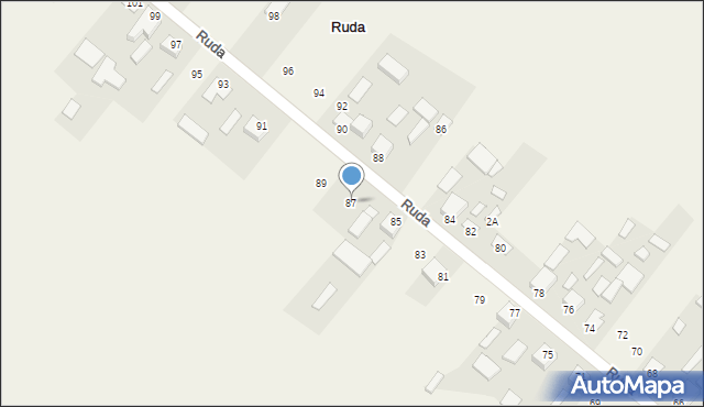 Ruda, Ruda, 87, mapa Ruda