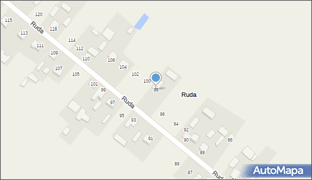 Ruda, Ruda, 98, mapa Ruda