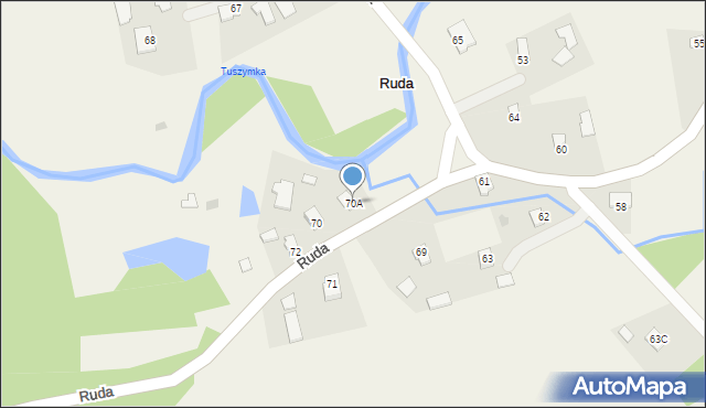 Ruda, Ruda, 70A, mapa Ruda