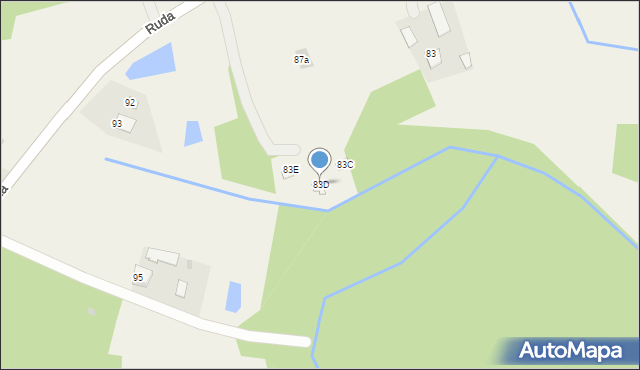 Ruda, Ruda, 83D, mapa Ruda