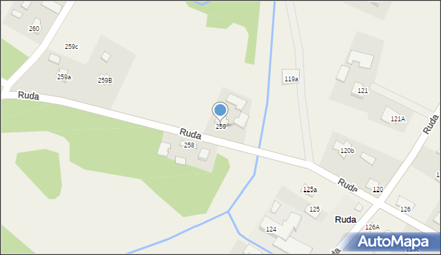Ruda, Ruda, 259, mapa Ruda