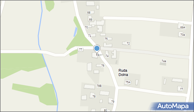 Ruda, Ruda, 73A, mapa Ruda