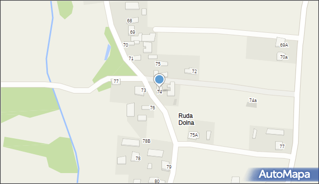 Ruda, Ruda, 74, mapa Ruda