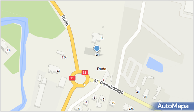 Ruda, Ruda, 1b, mapa Ruda