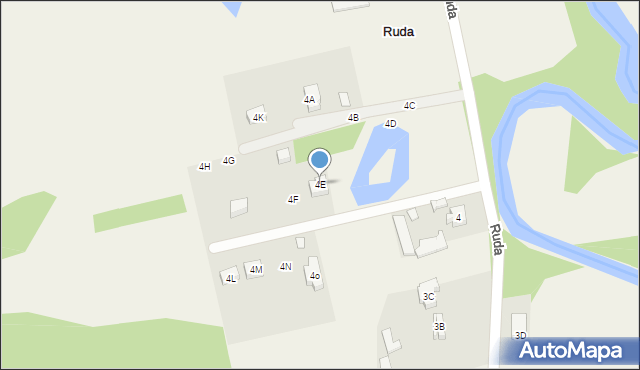 Ruda, Ruda, 4E, mapa Ruda