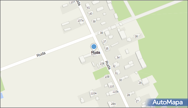 Ruda, Ruda, 108A, mapa Ruda