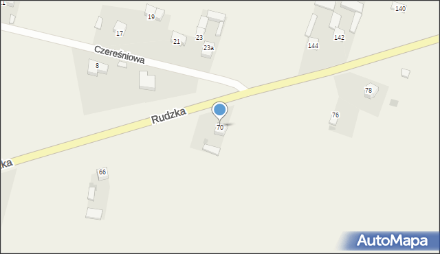 Ruda, Rudzka, 70, mapa Ruda