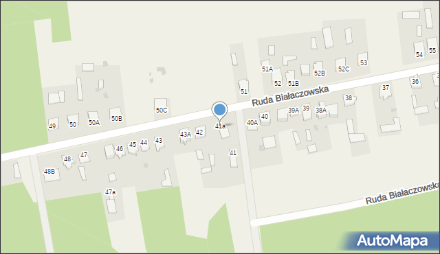 Ruda Białaczowska, Ruda Białaczowska, 41a, mapa Ruda Białaczowska