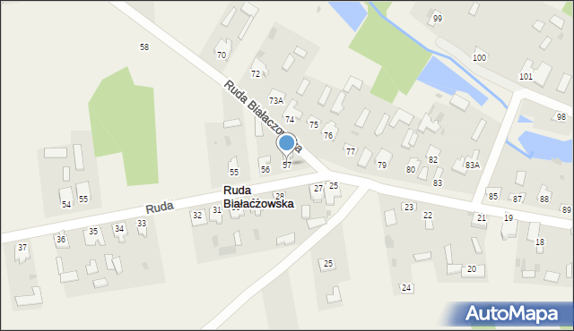 Ruda Białaczowska, Ruda Białaczowska, 57, mapa Ruda Białaczowska