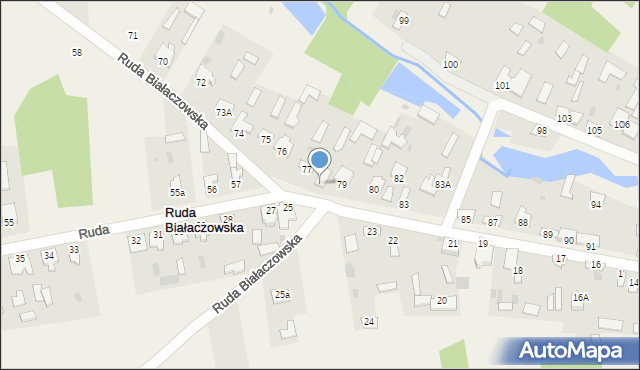 Ruda Białaczowska, Ruda Białaczowska, 78, mapa Ruda Białaczowska