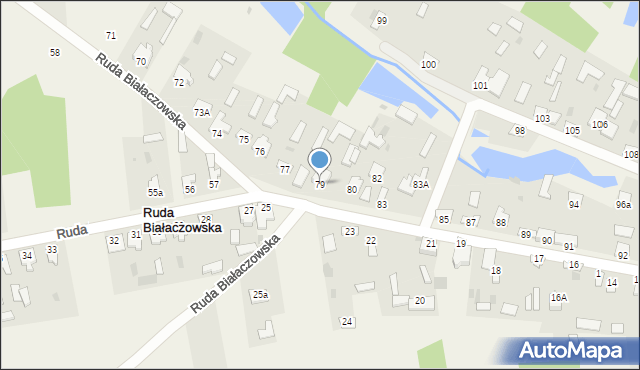 Ruda Białaczowska, Ruda Białaczowska, 79, mapa Ruda Białaczowska