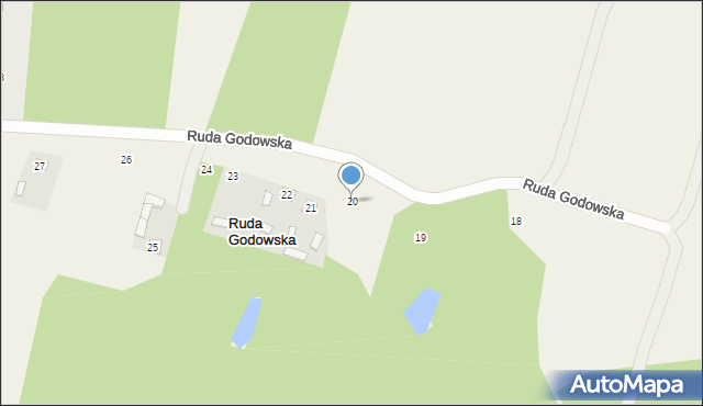 Ruda Godowska, Ruda Godowska, 20, mapa Ruda Godowska