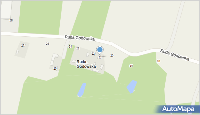 Ruda Godowska, Ruda Godowska, 21, mapa Ruda Godowska