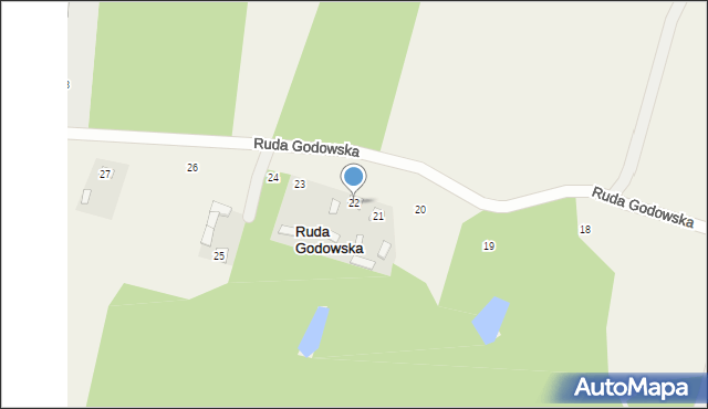 Ruda Godowska, Ruda Godowska, 22, mapa Ruda Godowska