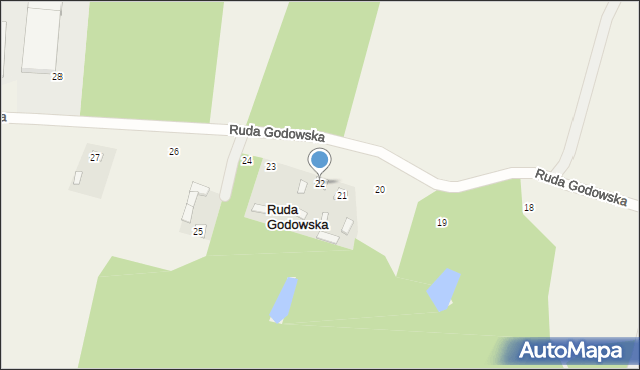 Ruda Godowska, Ruda Godowska, 22, mapa Ruda Godowska