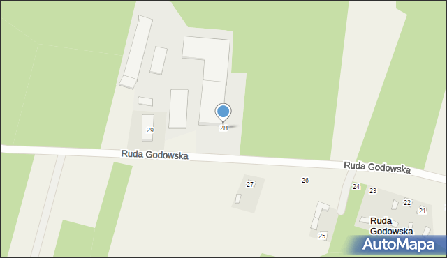 Ruda Godowska, Ruda Godowska, 28, mapa Ruda Godowska