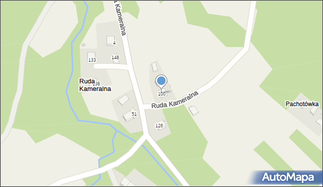 Ruda Kameralna, Ruda Kameralna, 100, mapa Ruda Kameralna