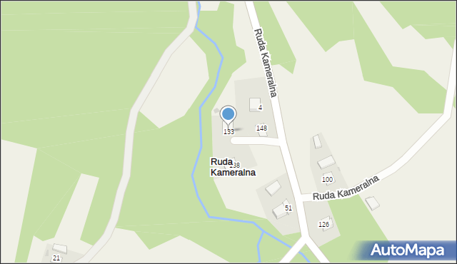Ruda Kameralna, Ruda Kameralna, 133, mapa Ruda Kameralna
