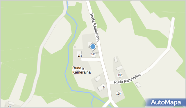 Ruda Kameralna, Ruda Kameralna, 148, mapa Ruda Kameralna