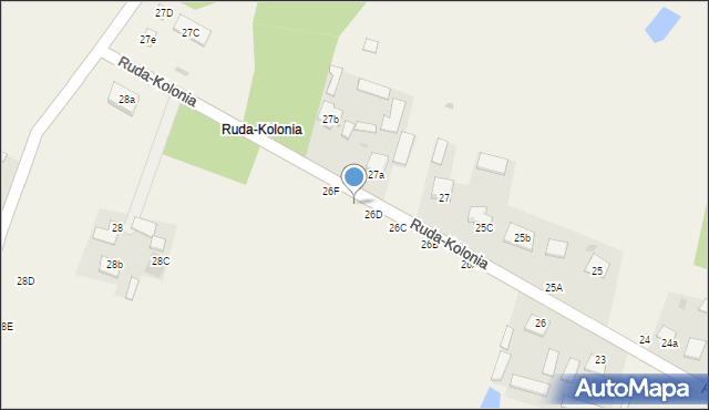 Ruda-Kolonia, Ruda-Kolonia, 26E, mapa Ruda-Kolonia