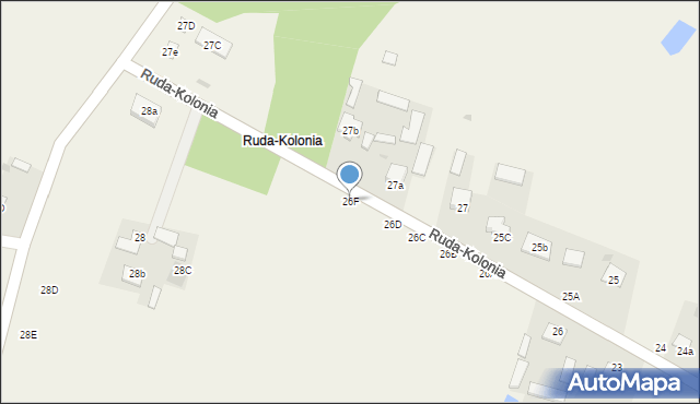 Ruda-Kolonia, Ruda-Kolonia, 26F, mapa Ruda-Kolonia