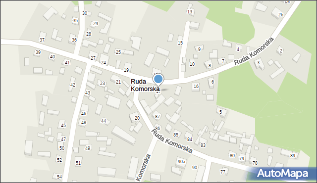 Ruda Komorska, Ruda Komorska, 17, mapa Ruda Komorska