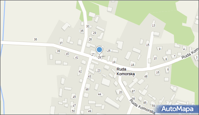 Ruda Komorska, Ruda Komorska, 24, mapa Ruda Komorska