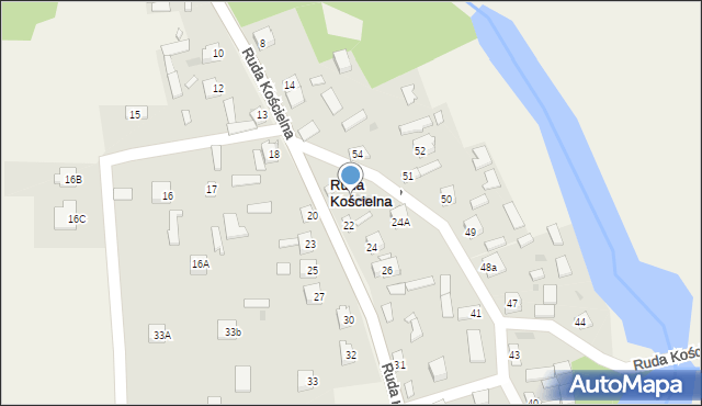 Ruda Kościelna, Ruda Kościelna, 21, mapa Ruda Kościelna