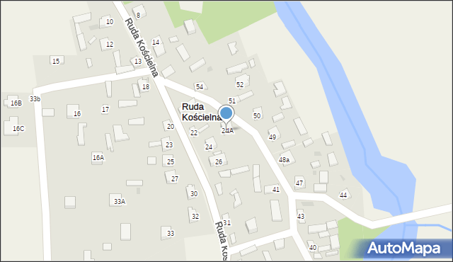 Ruda Kościelna, Ruda Kościelna, 24A, mapa Ruda Kościelna