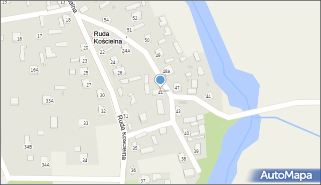 Ruda Kościelna, Ruda Kościelna, 41, mapa Ruda Kościelna