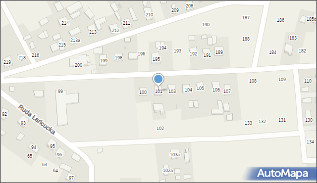 Ruda Łańcucka, Ruda Łańcucka, 101, mapa Ruda Łańcucka