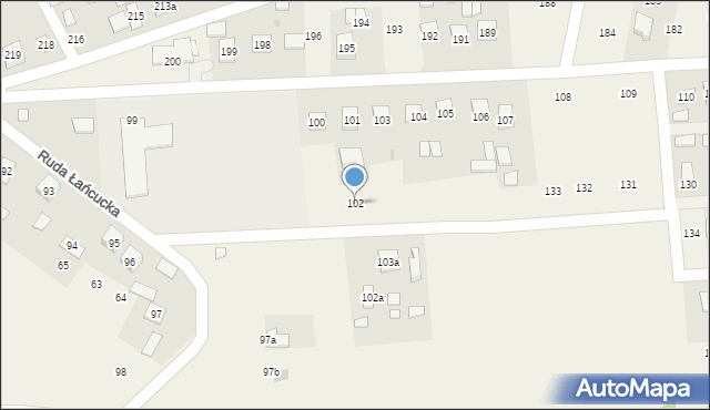Ruda Łańcucka, Ruda Łańcucka, 102, mapa Ruda Łańcucka
