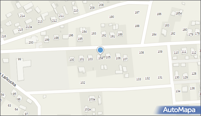 Ruda Łańcucka, Ruda Łańcucka, 104, mapa Ruda Łańcucka