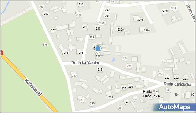 Ruda Łańcucka, Ruda Łańcucka, 236, mapa Ruda Łańcucka