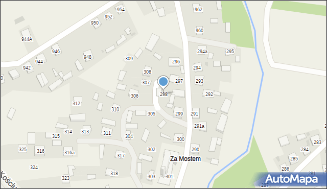 Ruda Łańcucka, Ruda Łańcucka, 298, mapa Ruda Łańcucka