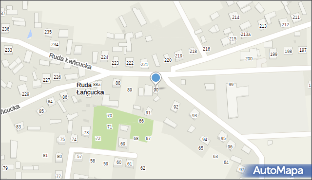 Ruda Łańcucka, Ruda Łańcucka, 90, mapa Ruda Łańcucka
