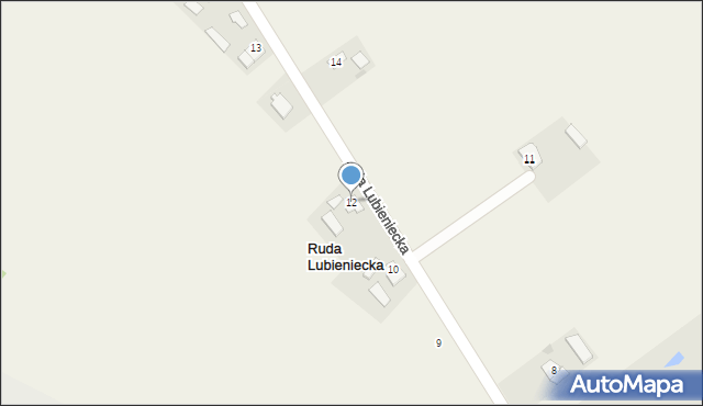 Ruda Lubieniecka, Ruda Lubieniecka, 12, mapa Ruda Lubieniecka