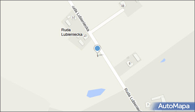 Ruda Lubieniecka, Ruda Lubieniecka, 9, mapa Ruda Lubieniecka