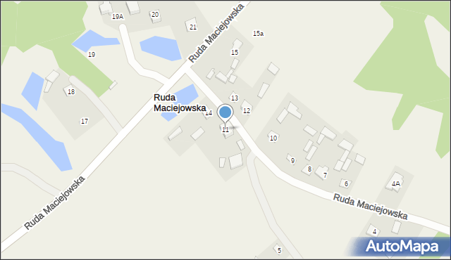 Ruda Maciejowska, Ruda Maciejowska, 11, mapa Ruda Maciejowska