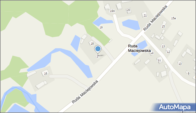 Ruda Maciejowska, Ruda Maciejowska, 17, mapa Ruda Maciejowska