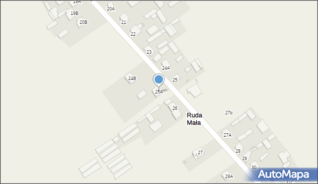 Ruda Mała, Ruda Mała, 25A, mapa Ruda Mała