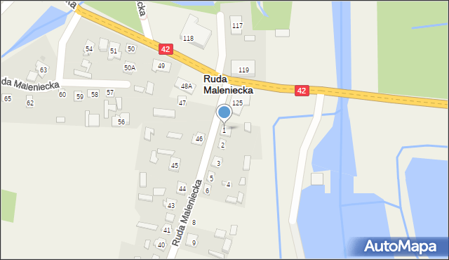 Ruda Maleniecka, Ruda Maleniecka, 1, mapa Ruda Maleniecka