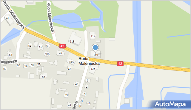 Ruda Maleniecka, Ruda Maleniecka, 119, mapa Ruda Maleniecka