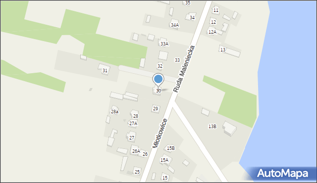 Ruda Maleniecka, Ruda Maleniecka, 30, mapa Ruda Maleniecka