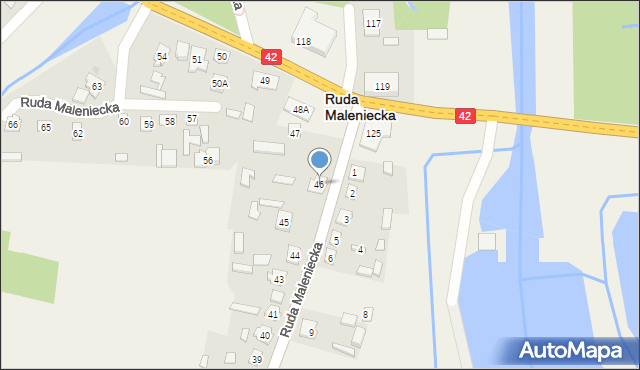 Ruda Maleniecka, Ruda Maleniecka, 46, mapa Ruda Maleniecka