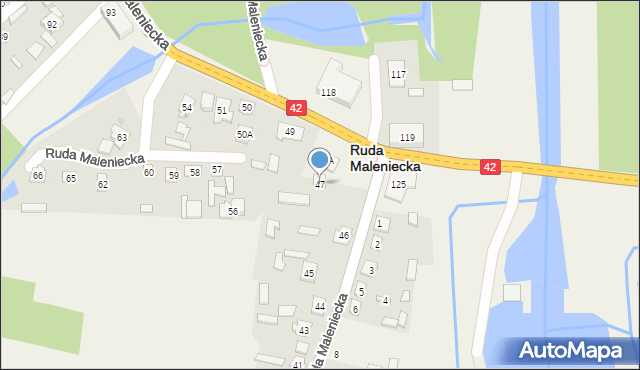 Ruda Maleniecka, Ruda Maleniecka, 47, mapa Ruda Maleniecka